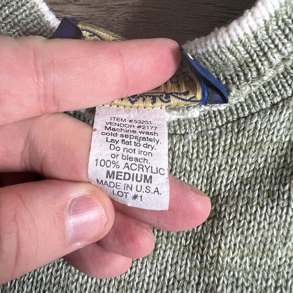 VTG Willow Ridge Sweater Womans Medium Acrylic Winter Snowman Nature Made in USA - Picture 5 of 8